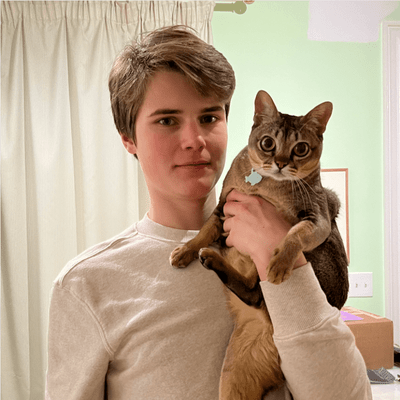 Boy with cat